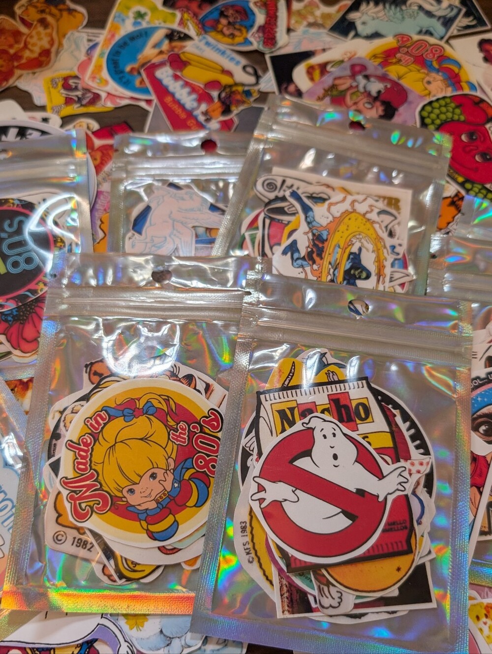 80s/90s Inspired Jumbo Mystery Pack 50 Mixed Random Sticker Book Stickers